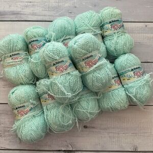 Patons Sea Sprays Yarn 12 Skeins Mint Green Shade 2369 50 Grams Acrylic Viscose